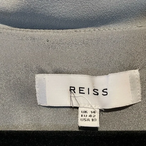 Reiss Light Gray Cowl Neck Midi Dress - Picture 2 of 11